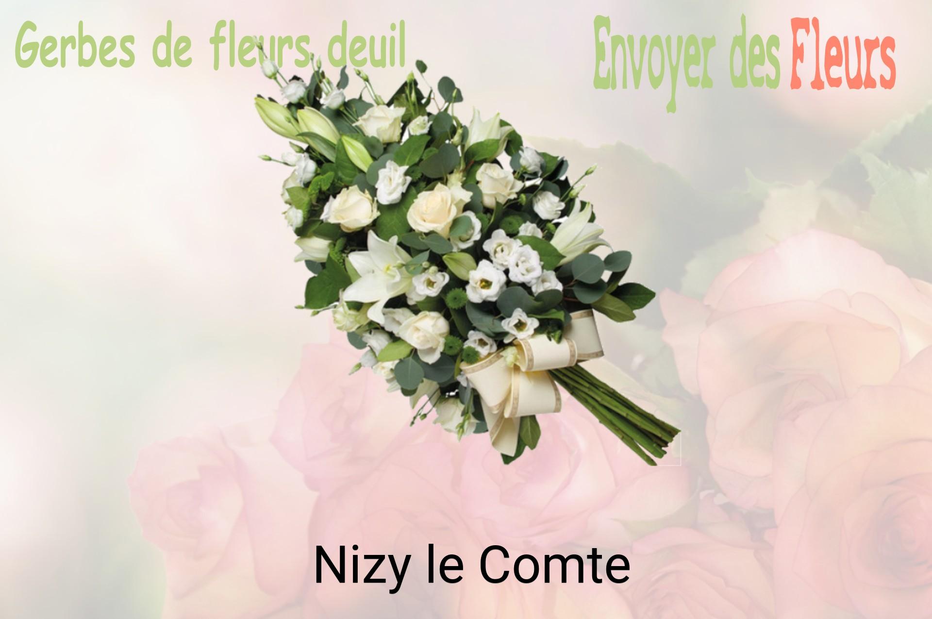 Gerbe de fleurs de deuil livrée à Nizy-le-Comte